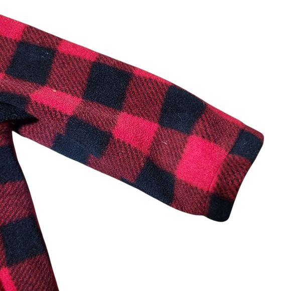 Toddler Buffalo Check Jacket 24 Months Red Black Sherpa Lined Button Up Coat - Picture 3 of 8